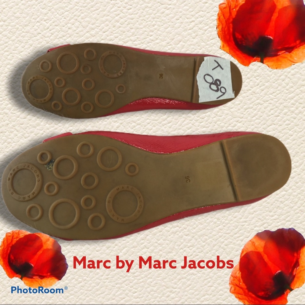 Marc by Marc Jacobs Red Logo Ballet Flats - Picture 8 of 8